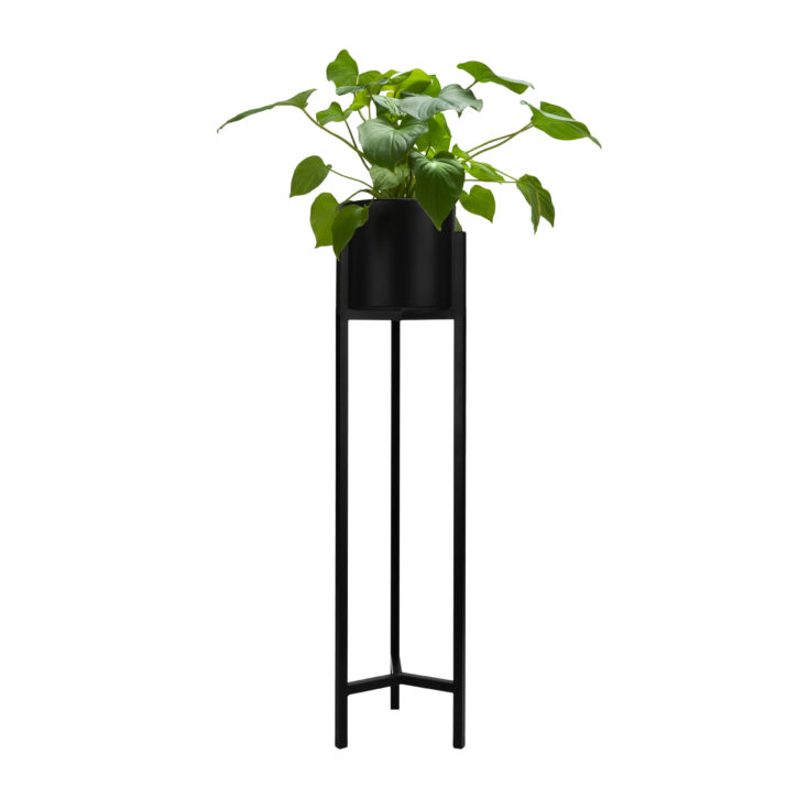 Metalen pot inclusief plantenstandaard
