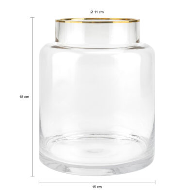afmetingen vaas van glas