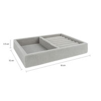 Sieradendoosje met geribbeld vak en normaal vak