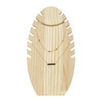 Hout sieradenhouder met bladvorm design