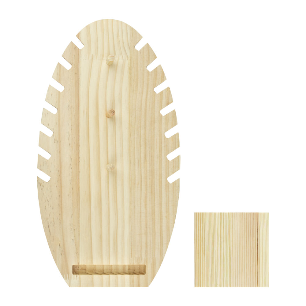 Houten bladvorm sieradenhouder uniek design