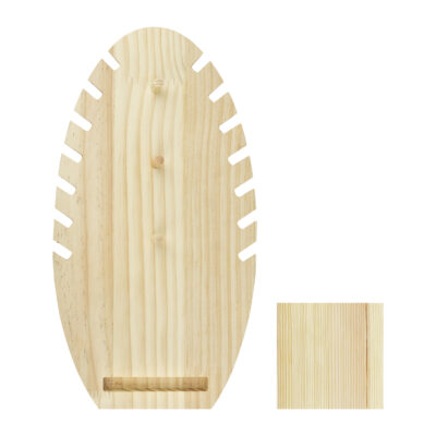 Houten bladvorm sieradenhouder uniek design