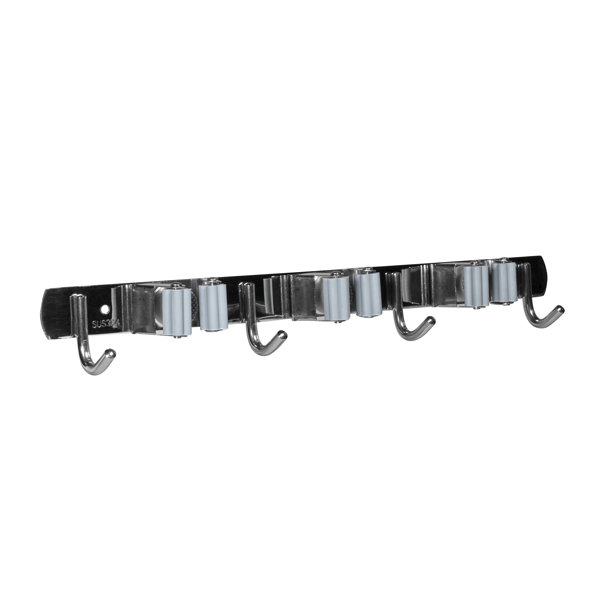 3x Wandbezemhouder Met Antislip Siliconen Clips - Bezemklem Voor Badkamer, Keuken & Tuin (Wit)
