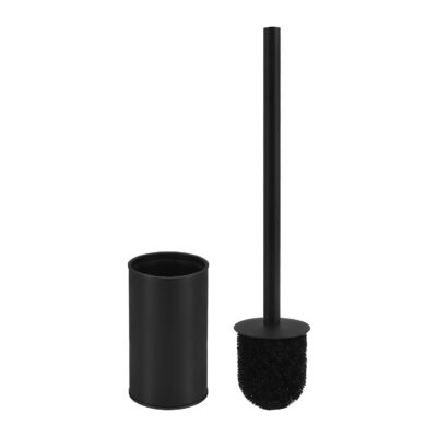 Zwarte Toiletborstelhouder met borstel