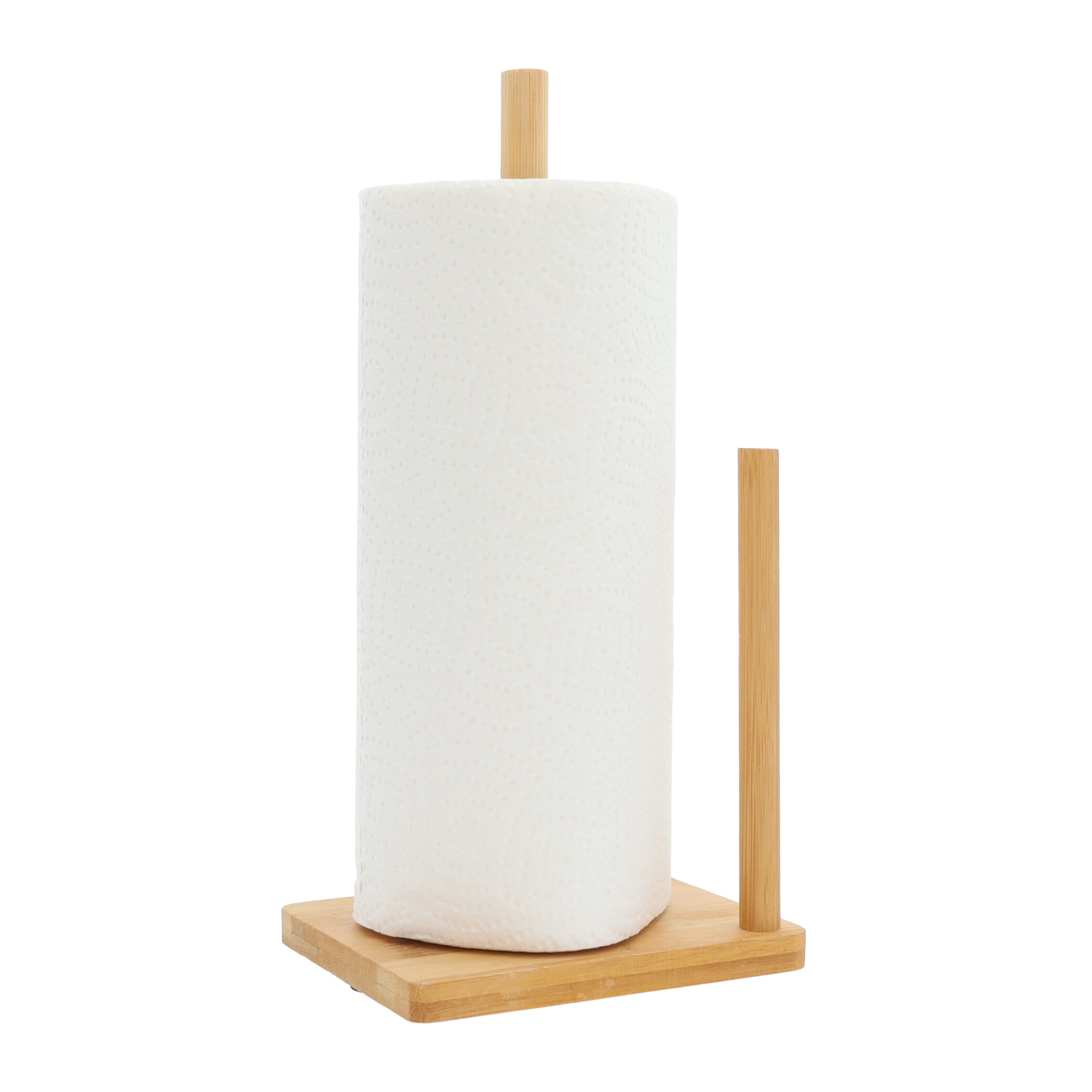 QUVIO Keukenrolhouder - Lichtbruin - Hout