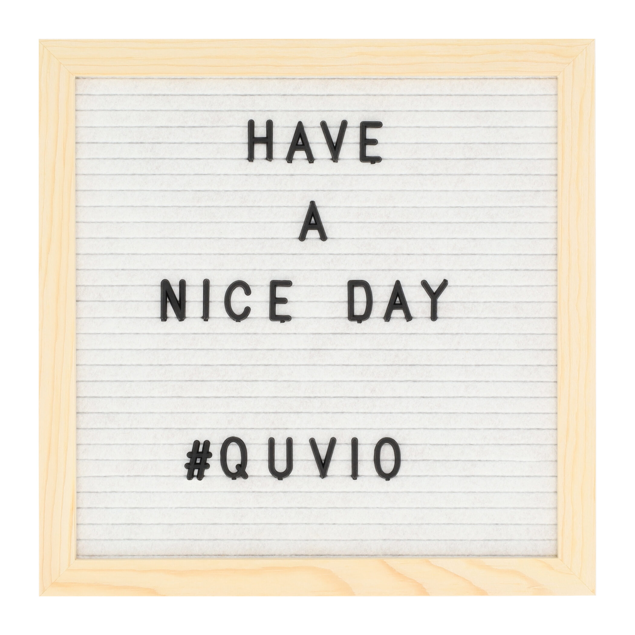 QUVIO Letterbord – Inclusief letters – Hout en vilt – Wit