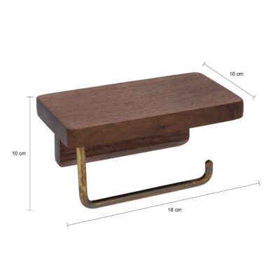 afmetingen toiletrolhouder met plankje