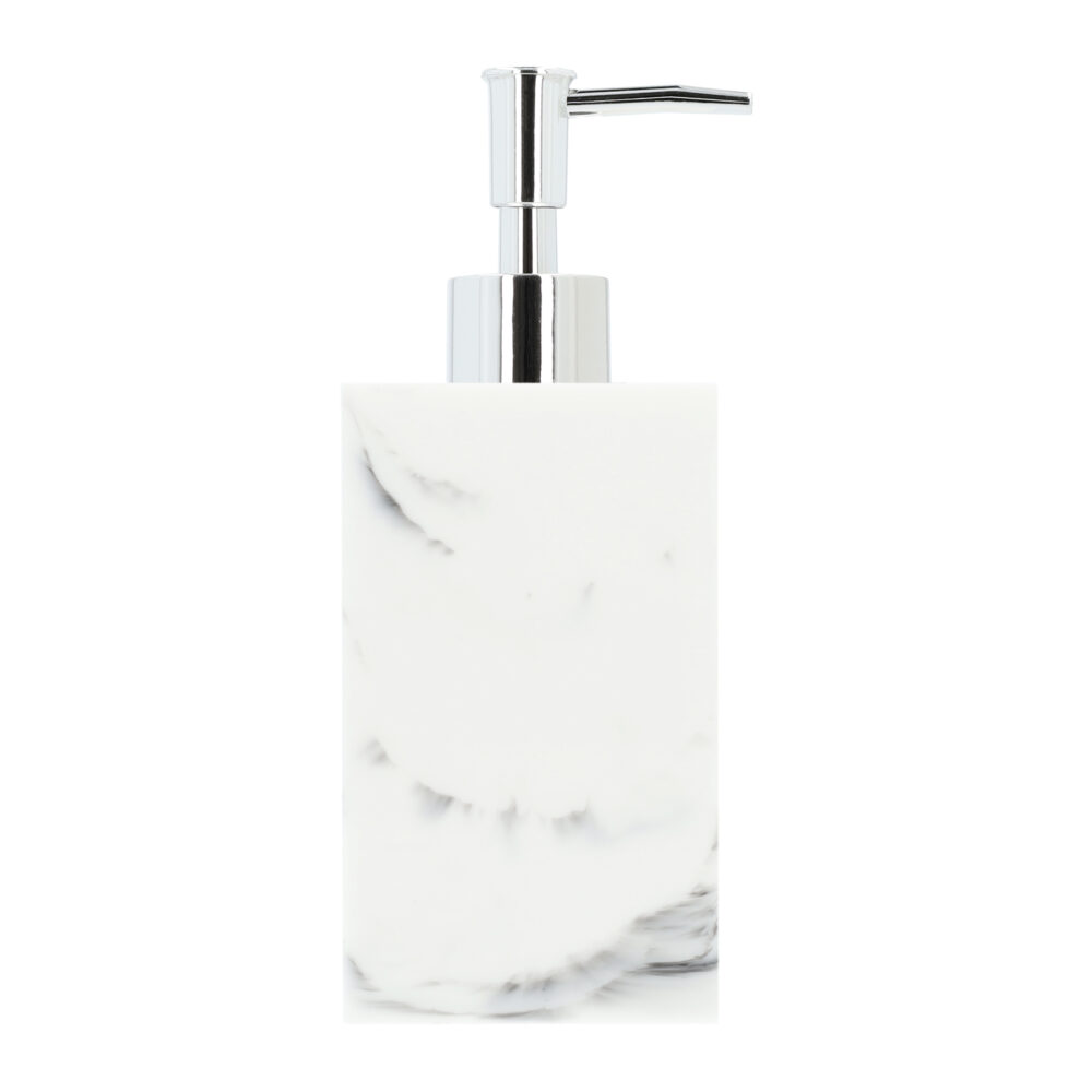 Zeepdispenser marmerlook wit