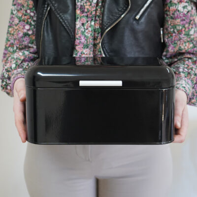 QUVIO Broodtrommel – Ijzer – Zwart