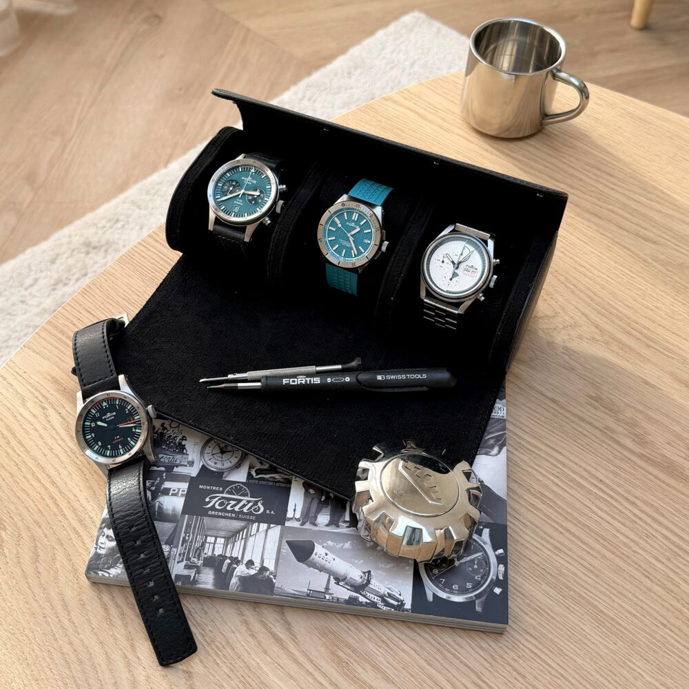 Aretica Horlogebox – voor 3 horloges – Leer