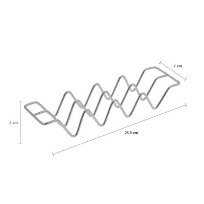 afmetingen van de RVS taco houder