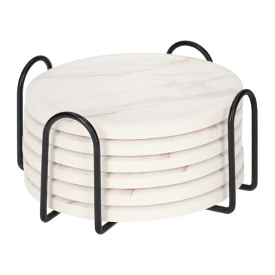 set van 6 met metalen houder