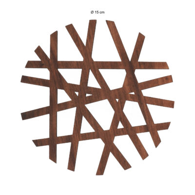 onderzetter hout diameter 15 centimeter