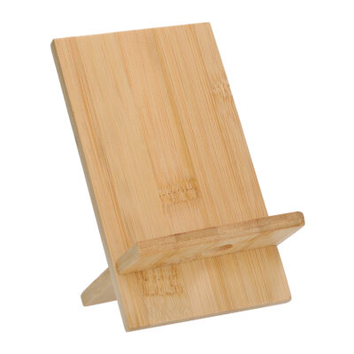 Telefoonstandaard bamboe lichtbruin