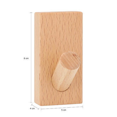 afmeting handoekhaakje lichtbruin