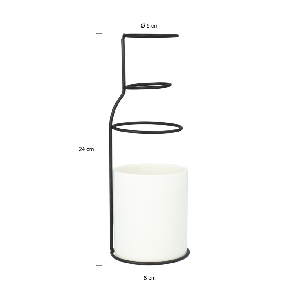 QUVIO Vazen met frame metaal