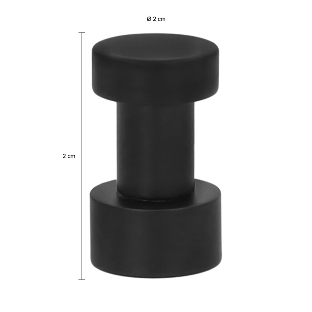 afmetingen wandhaak zwart