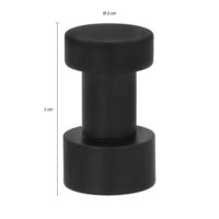 afmetingen wandhaak zwart