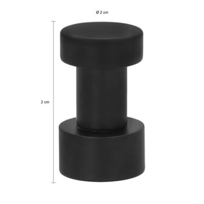 afmetingen wandhaak zwart