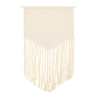 Wandkleed macramé grijs en wit