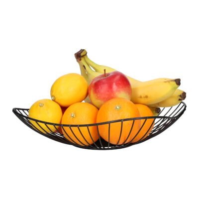 fruitschaal draadstaal zwart vierkant