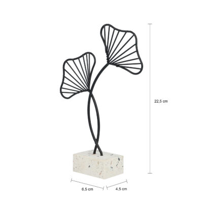 afmetingen Ginkgo blad zwart