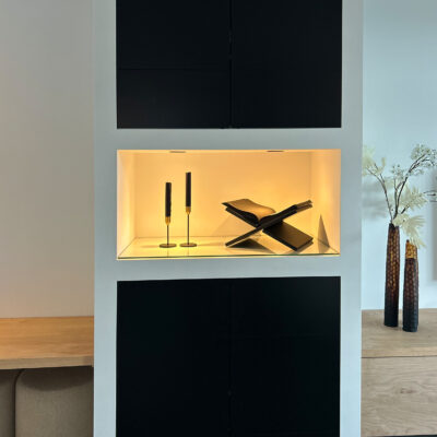 Kandelaars - Set van 2 - Metaal - Zwart en goud