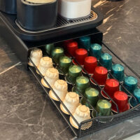 QUVIO Cuphouder lade voor 40 Nespresso cups – Metaal – Zwart