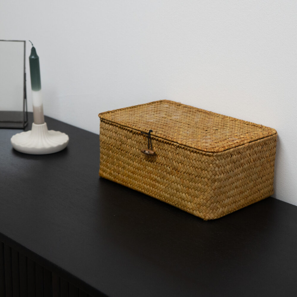 QUVIO Opbergmand – Rotan – Bruin