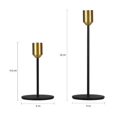afmetingen kandelaars
