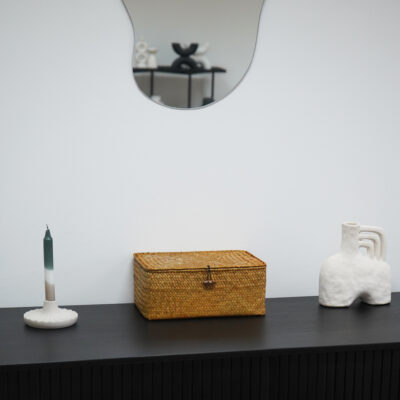 QUVIO Opbergmand – Rotan – Bruin