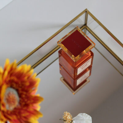 QUVIO Dienblad decoratief – Glas met spiegel – Goud