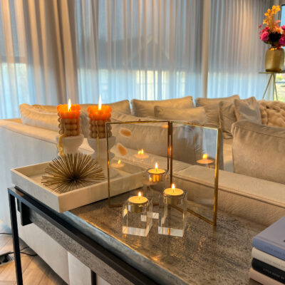 waxinelichthouder glas set 3