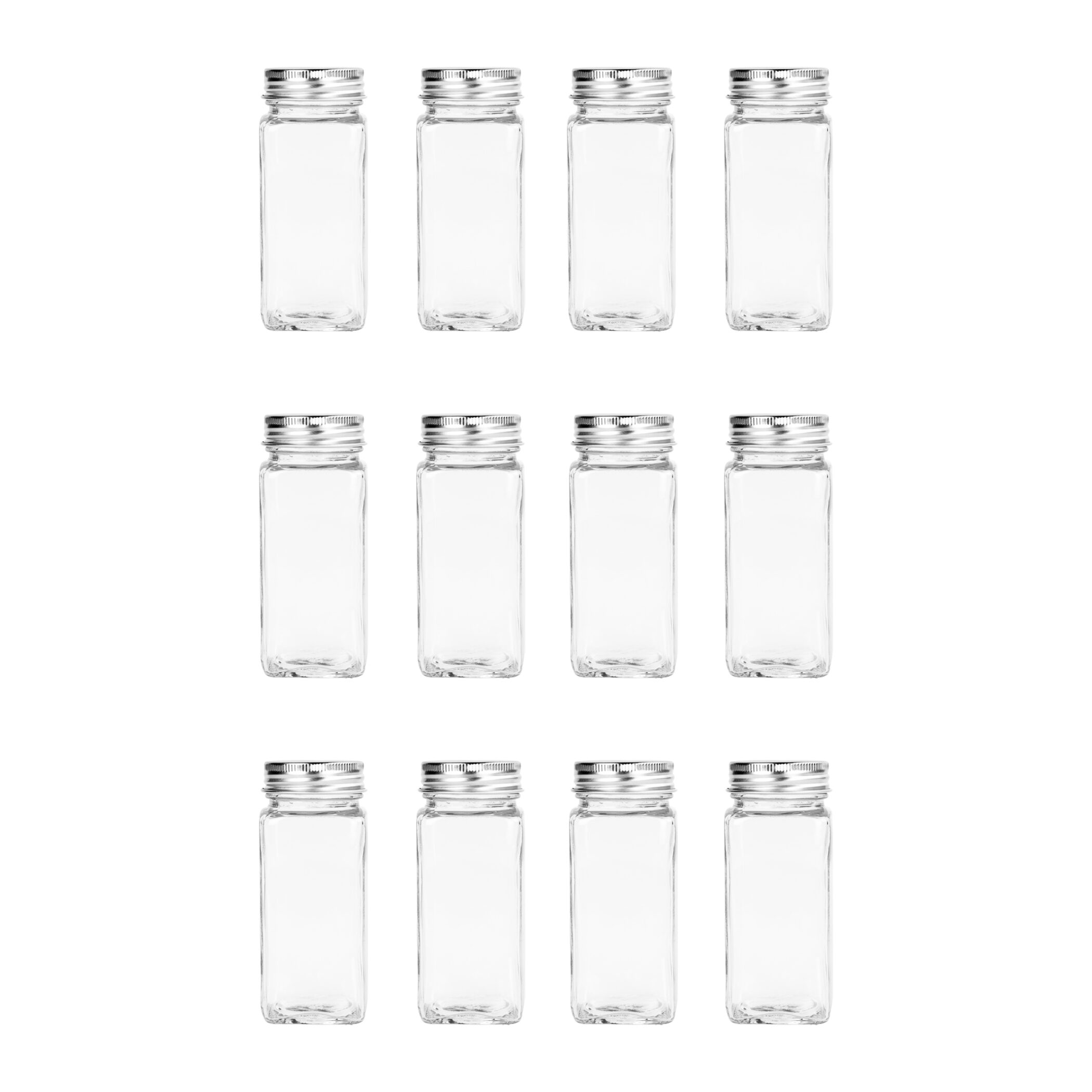 Krumble Kruidenpotjes set van 12 - Glas - 120 ml - Met deksel