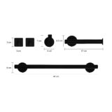 afmetingen badkamer accessoires set van 5