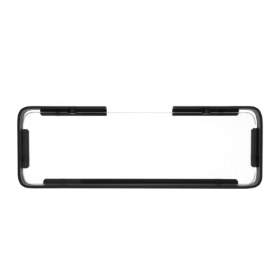 Badkamer plank zwart metaal glas