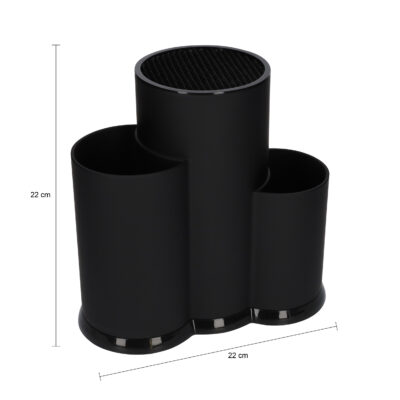 zwarte houder keukengerei