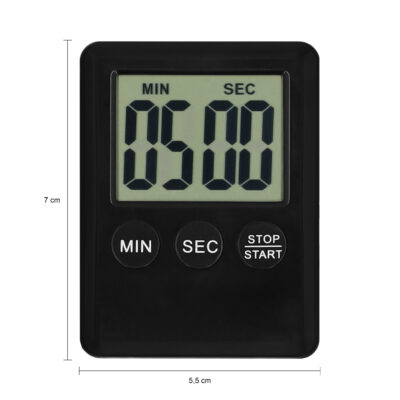 kookwekker afmetingen zwart