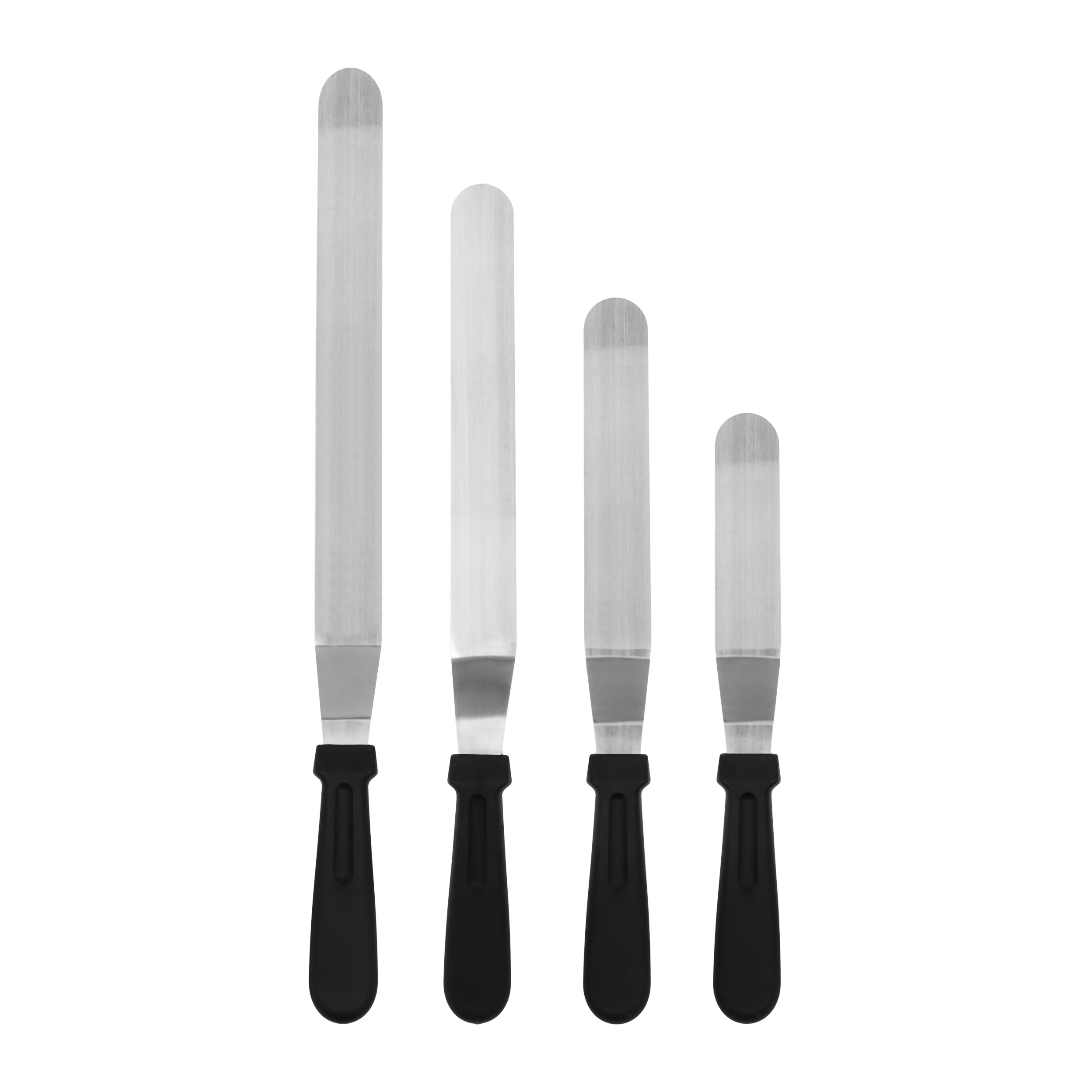 Krumble Paletmessenset - Set van 4 - RVS en kunststof - Zwart