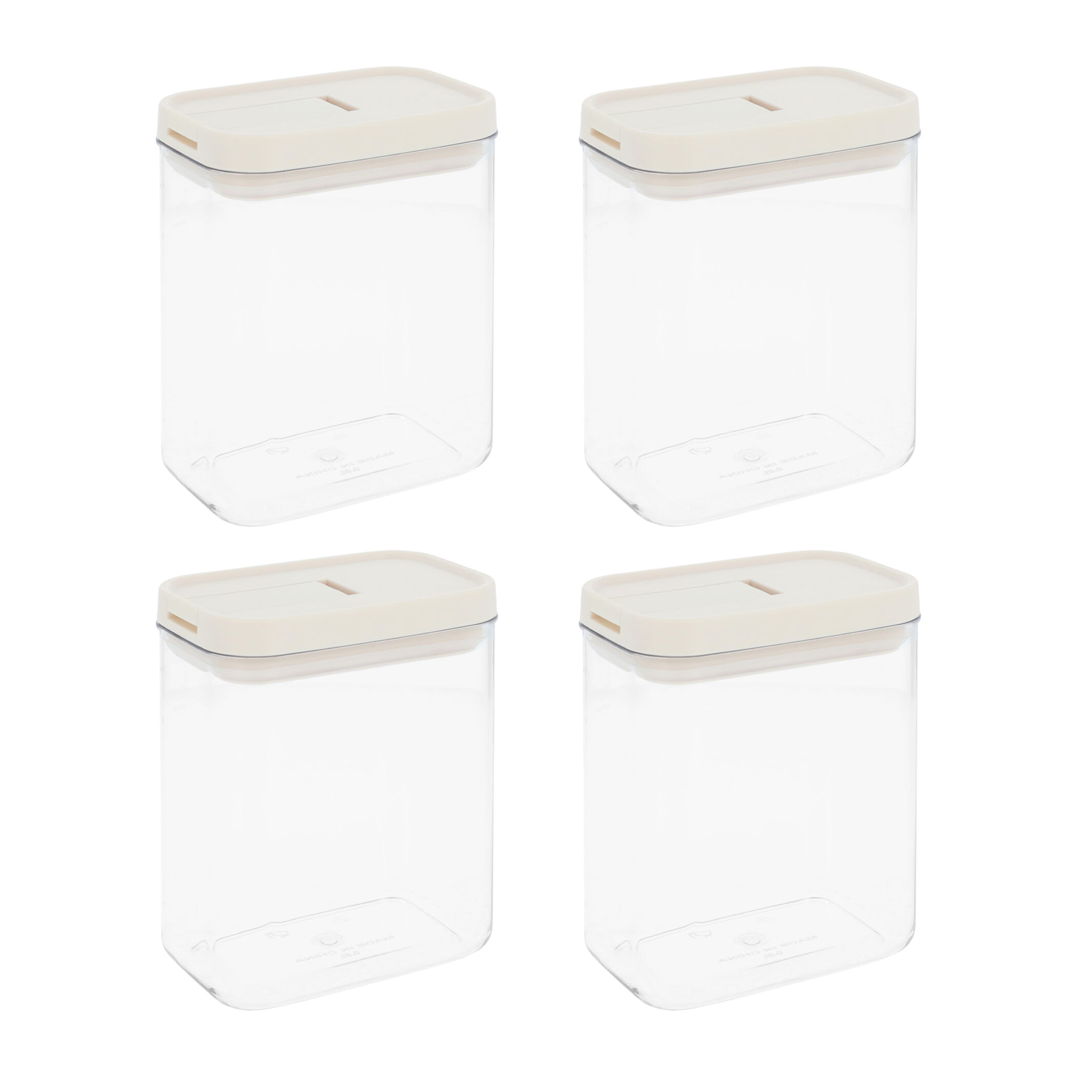 Krumble Voorraadpotten - Set van 4 - 1300 ml - Plastic