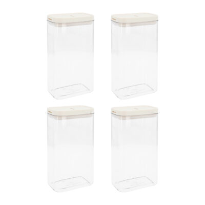 voorraadpotten plastic set van 4 1800 ml