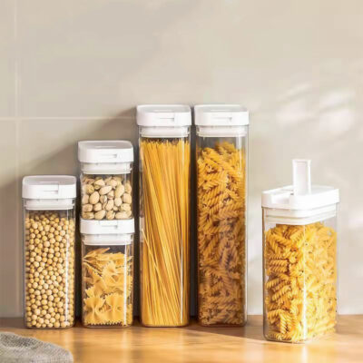 voorraadpotten plastic set van 4 500 ml