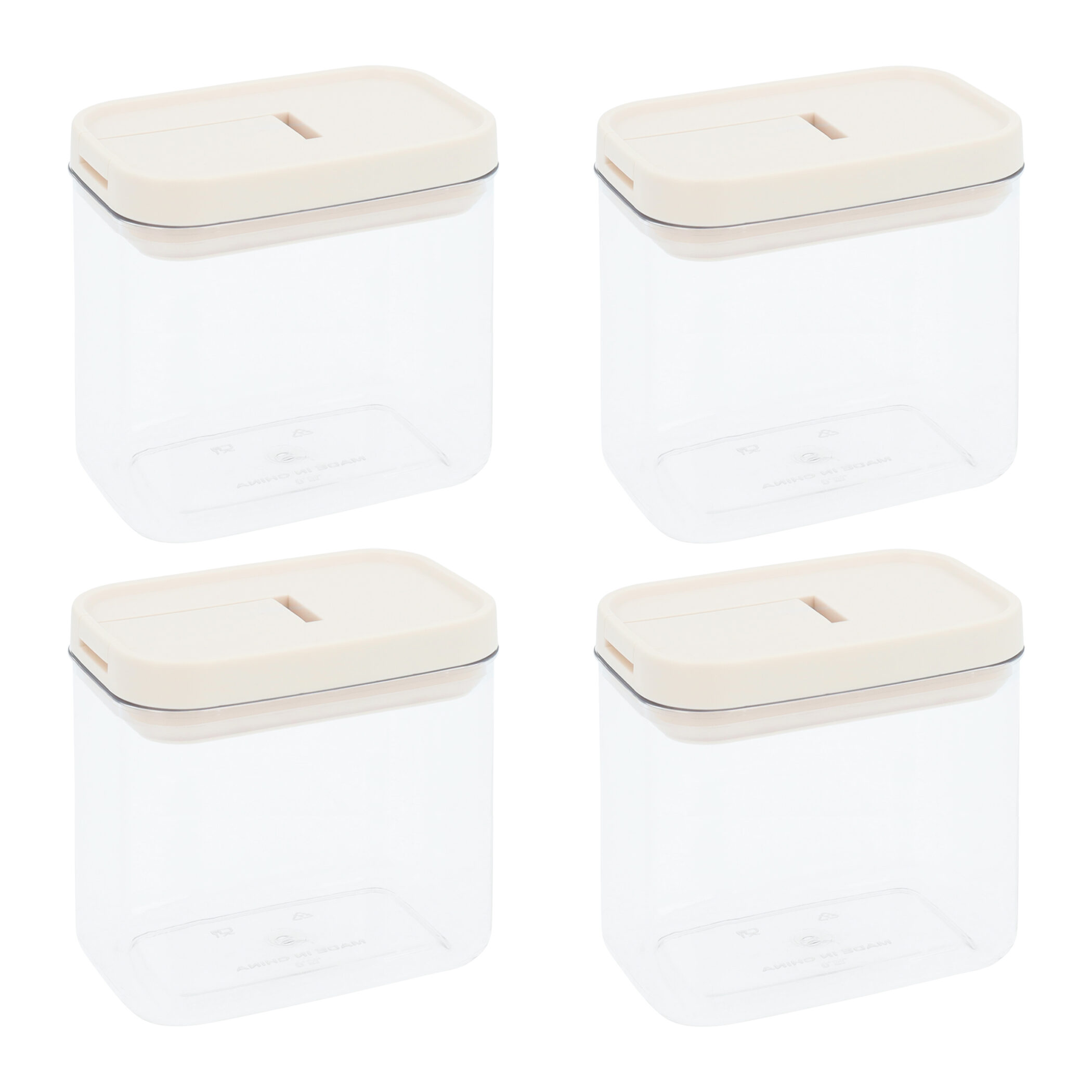 Krumble Voorraadpotten - Set van 4 - 800 ml - Plastic