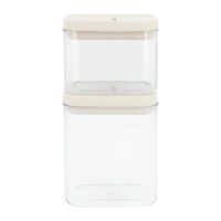 voorraadpotten plastic set van 4 1300 ml