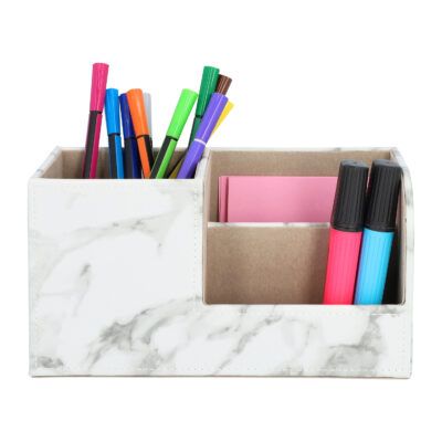 bureau organizer 3 vakken marmerlook