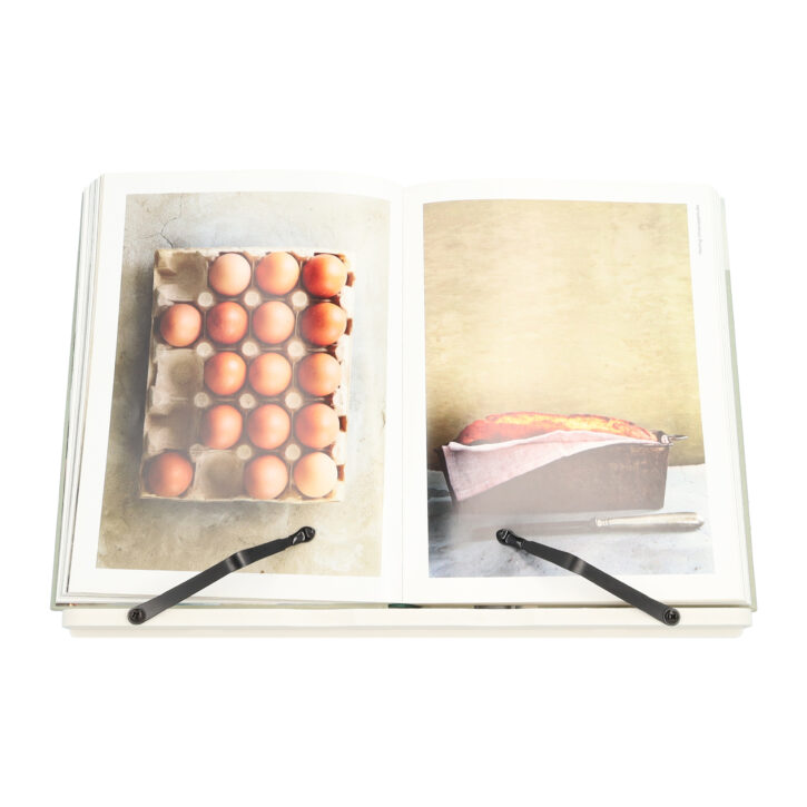 kookboekstandaard hout wit