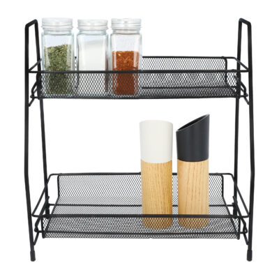 kruidenrek staand 2 laags zwart