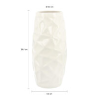 9,5 diameter vaasje in het wit