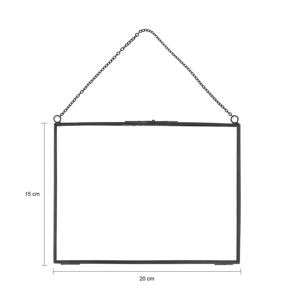 hangend fotoframe zwart staal
