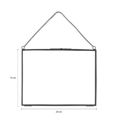 hangend fotoframe zwart staal